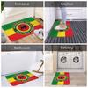 Rasta Löwe Jamaika Flagge Vorderer Boden Eingangsbereich Fußmatte Innen Jamaikanischer Reggae Bad Küche Fußmatte Toilette Teppich Teppich
