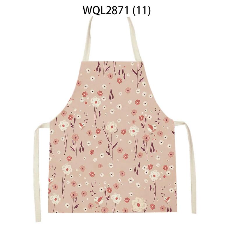 Sea Animal Shell Crab Fish Printed Kitchen Aprons Home Cooking Baking Accessories Deer Hedgehog Crocodile Pattern Delantal
