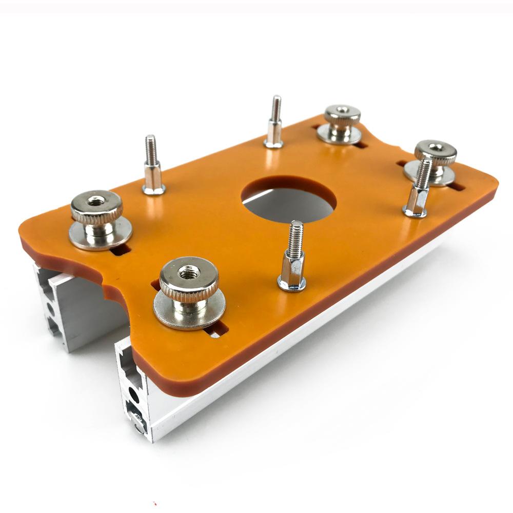 Aluminum 65mm Punch Guide with Measurement Scale for Cabinet Panel Installation, Dual-Function Slot Bracket Fastening Tool