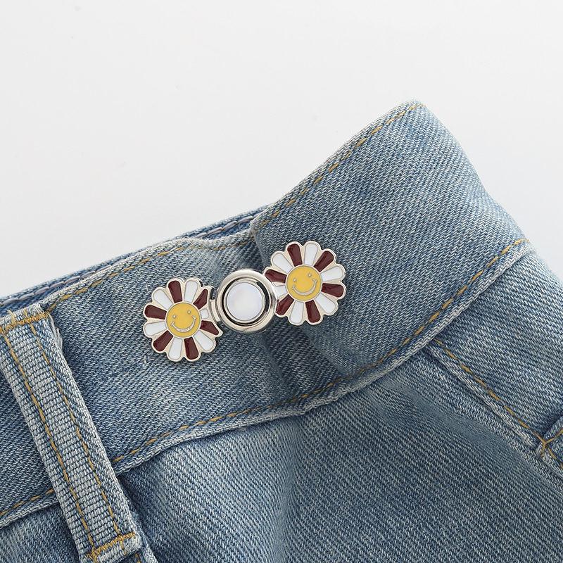 Daisy Waist-Cinching Detachable Buckle: Flatten & Reduce Large Waist Jeans Size