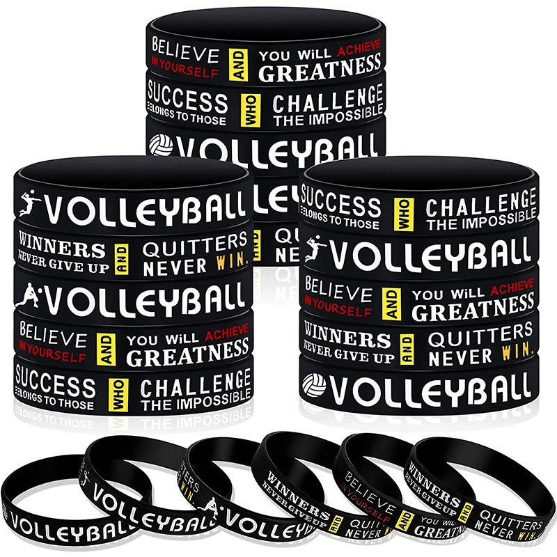 Ballspiele Themenparty Geschenke Gummiarmband Fußball Basketball Rugby Baseball Softball Volleyball Hockey Silikonarmbänder