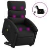 Vidaxl Reclining Lift Chair with Massage, Electric, Black
