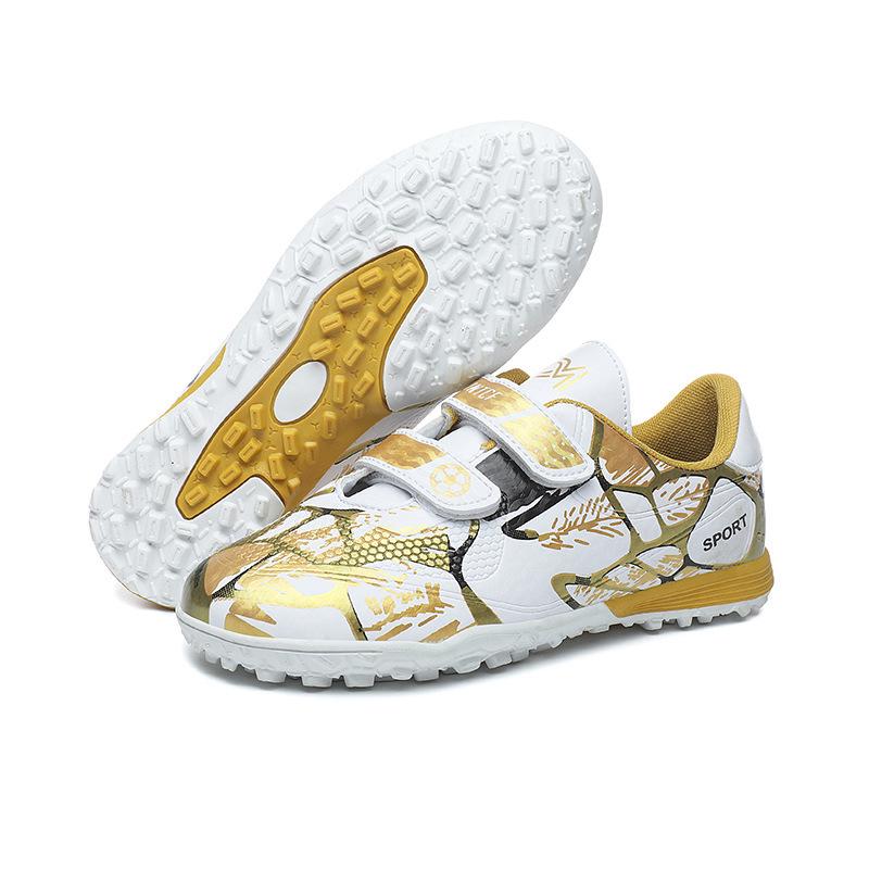 Kids' and Teens' Velcro Football Shoes: Low-Top, Multi-Surface Sole for Training