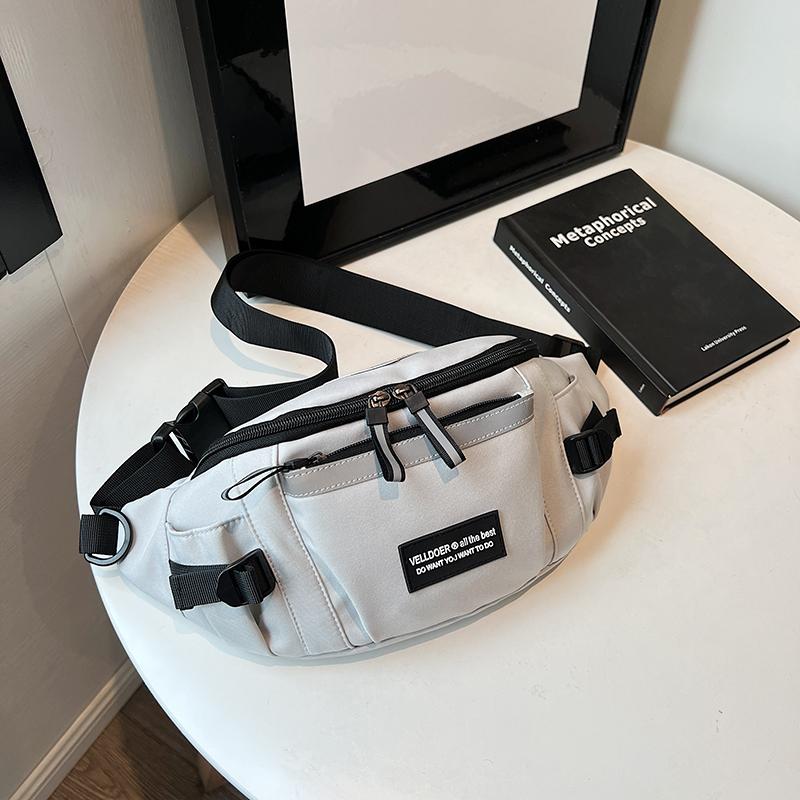 Geantă japoneză Harajuku reflectorizată pentru piept, pentru femei și bărbați, genți pentru talie, pentru studenți, pentru colaj, poșete și genți de mână