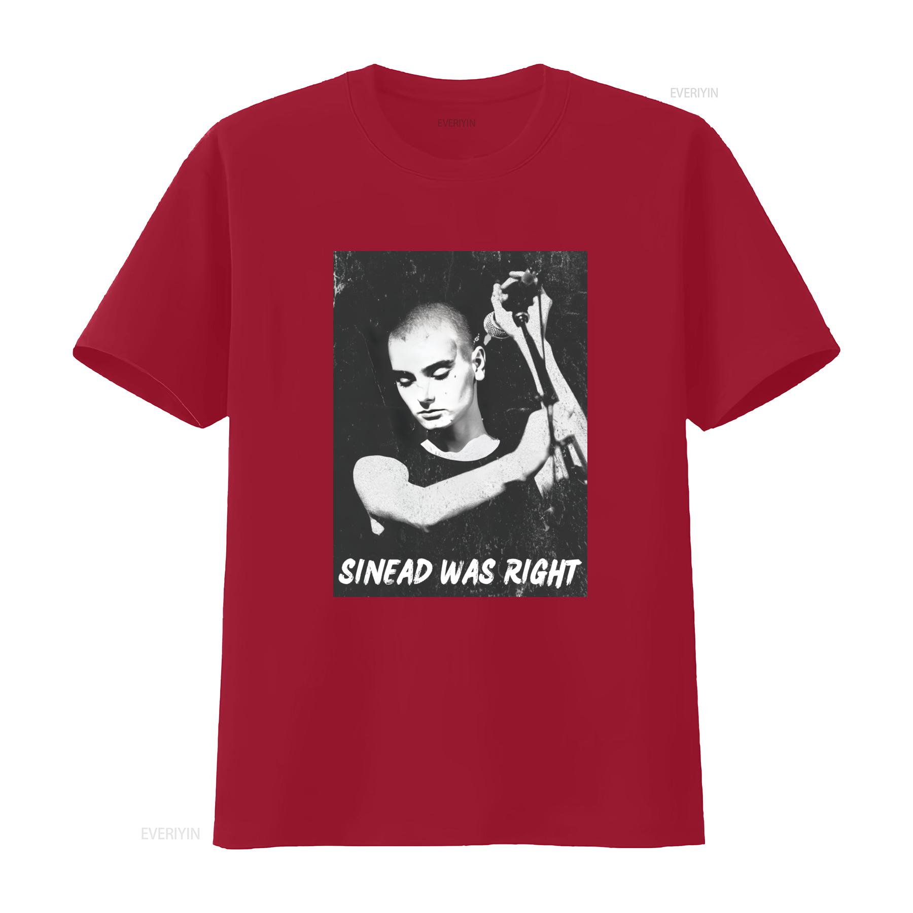 

Sinead O Connor T Shirt Minimalist Vintage Aesthetic Distressed Design with SINEAD WAS RIGHT Print Perfect for Retro vintage S