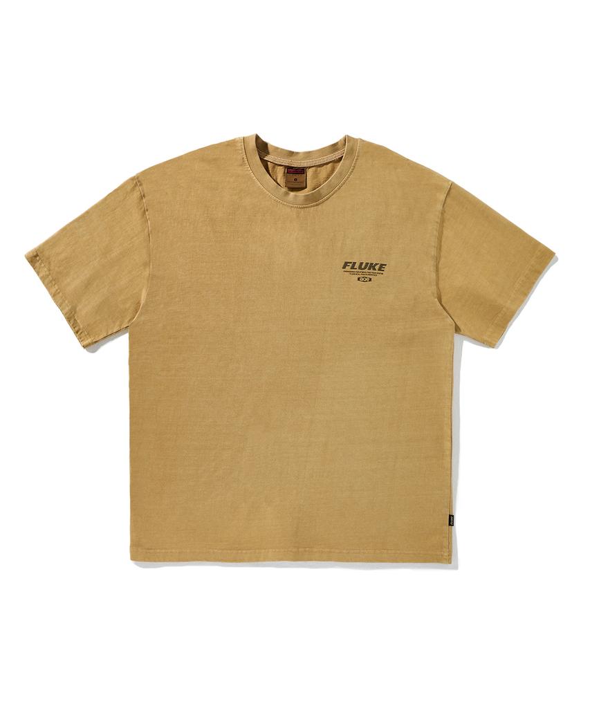 Peullukeu Carabiner Pigment Short Sleeve T-Shirt Mustard Fst744