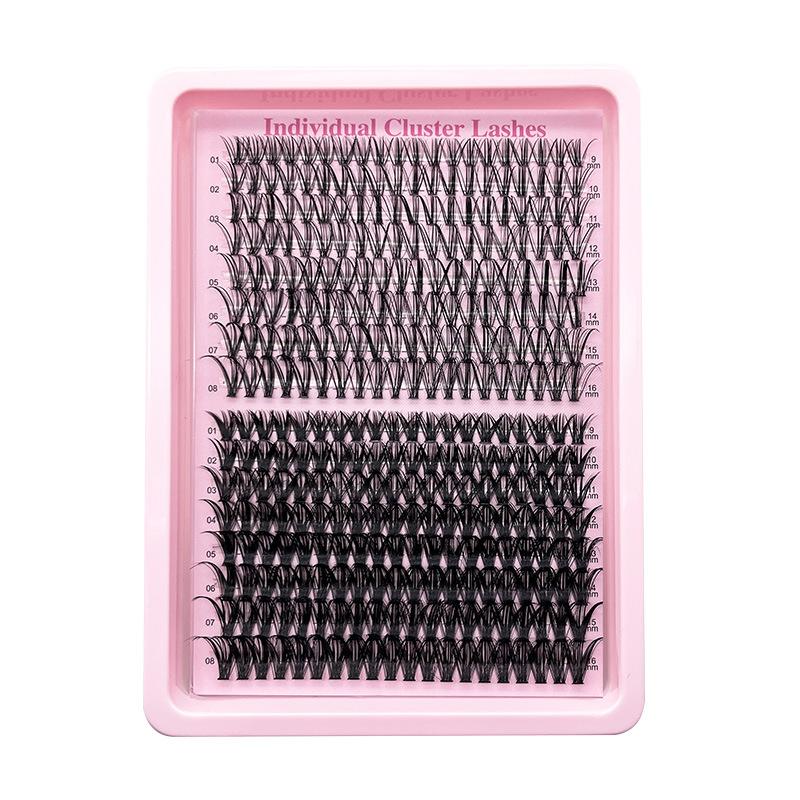 Flat False Eyelashes Stable Segmented Hairs 30P40P50P60P80P14 Rows Curled