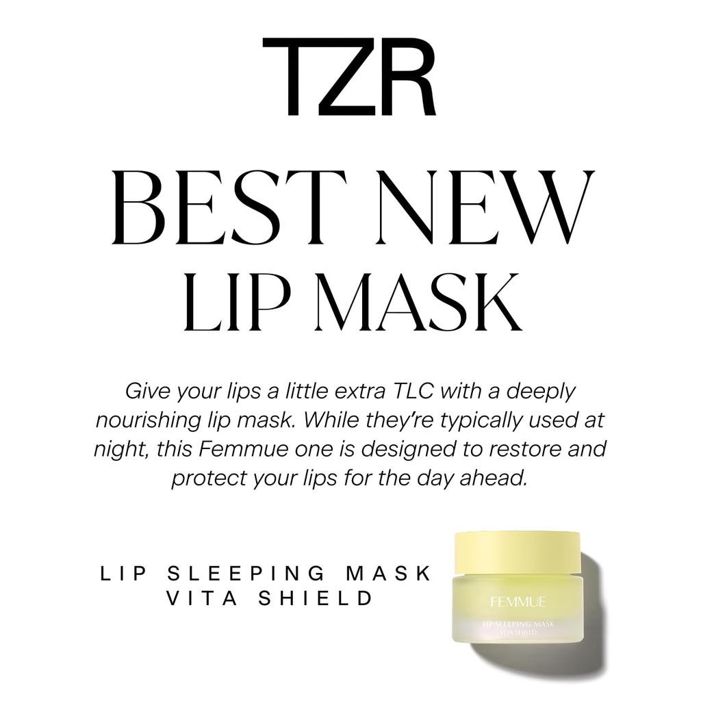 FEMMUE Lip Sleeping Mask VS Lip Authentic Japanese Product Month (Vita Shield) 15g, Care, Moisturizing, Hydrating, Plant-Based, (Approx. 3-4 Supply)