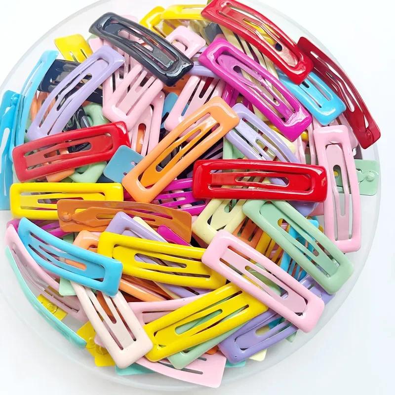 

10PCS Candy Colors Dripping Hairpins BB Clip Girls Children Rectangle Hair Clip Pin Barrettes Women Kids Headwear Accessories
