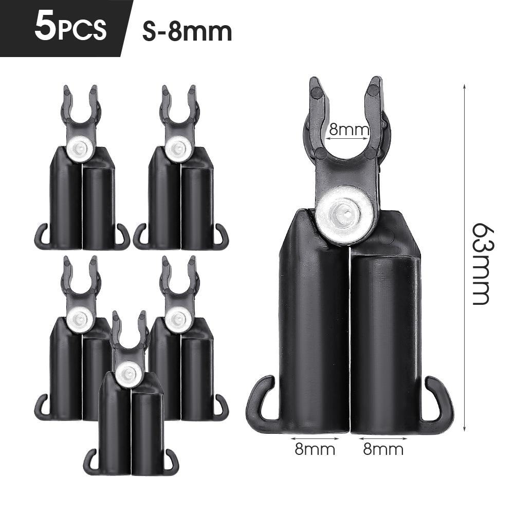 

5 шт. зажимов для садовых колышков 8/11/16/20 мм, регулируемый соединитель для шпалеры, соединительный узел, опорный колышек, прочный стальной хомут для трубы