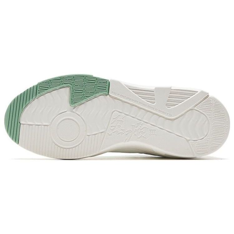 Anta Flame 3.0 Slip Resistant Durable Low Top Skate Shoes Women Skate Shoes White Green 122338088-4