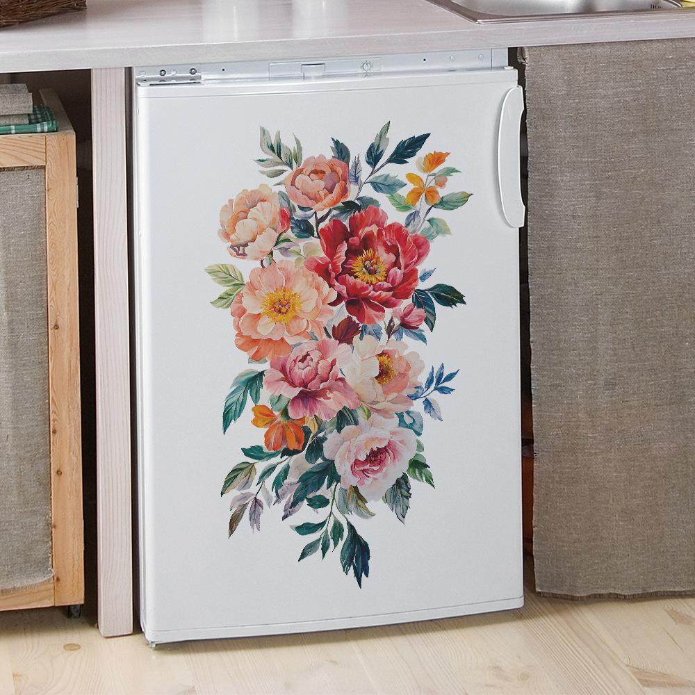 Kreativní květiny Zelené listy Ložnice Obývací pokoj Pozadí Zkrášlení Dekorace Samolepky na zeď