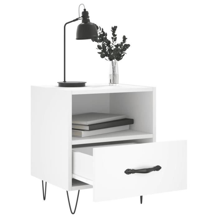 VidaXL Bedside Tables 2 Pcs White 40x35x47.5 Cm Engineered Wood 827421
