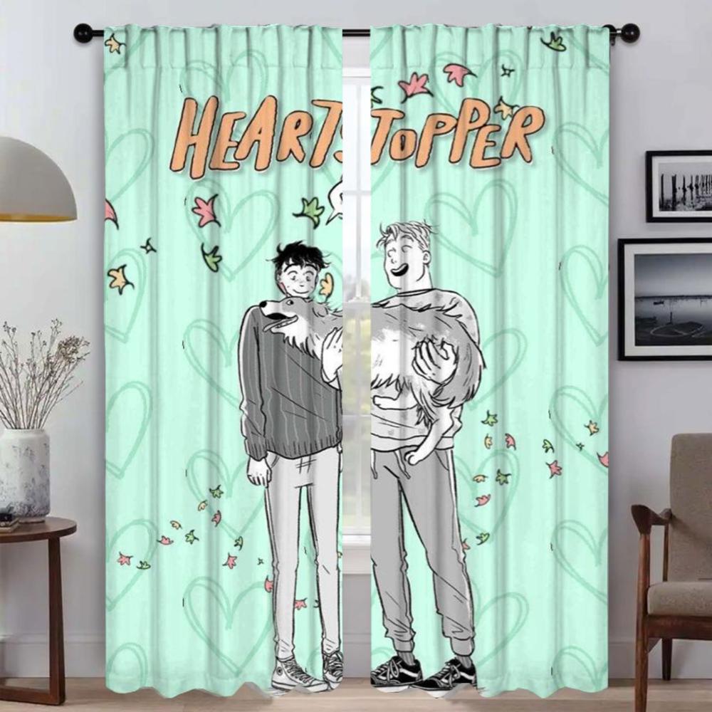 

Heartstoppers Kitchen Curtains for Camera Shades Curtains Child Room Living Room Curtain Halloween Decoration Tulle for Bedroom W50xH70cmx2pcs-CL