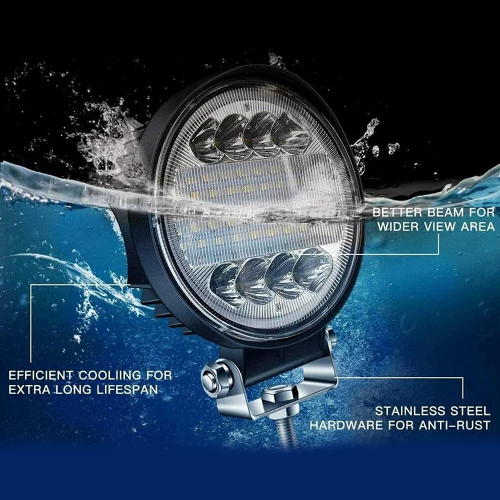 2pcs Offroad Spots Flood Combo Beam Modification Accessory LED Work Light Spots Flood Light Driving Fog Lamp Waterproof