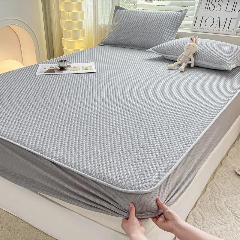 Summer Latex Summer Mat Kit Cooling Feel Bed Pad and Pillowcase Cold Sleeping Bed Mat for Summer Breathable Folding Cool Mat