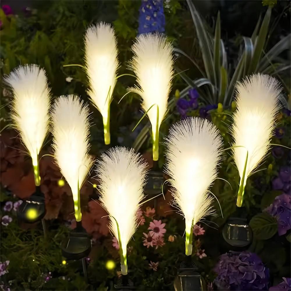 Solar-Powered LED Reed Lamp for Outdoor Landscape Decoration - Waterproof, Multicolor Lights for Lawn, Courtyard, and Park Atmosphere