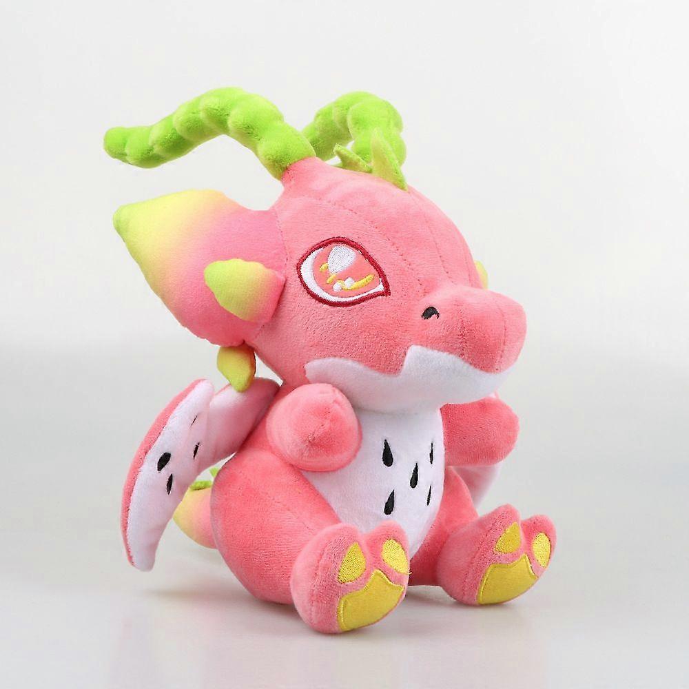 25cm Kawaii Dragon Fruit Dragon Plush Toy Fire Dragon Dinosaur Stuffed Animal Toy Soft Toy Gift Suitable for Boys and Girls