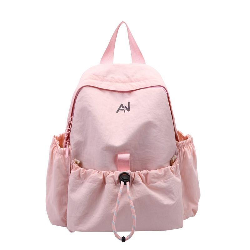 Kids Minimalist Backpack With Letter Printing And Drawstring Design For Daily