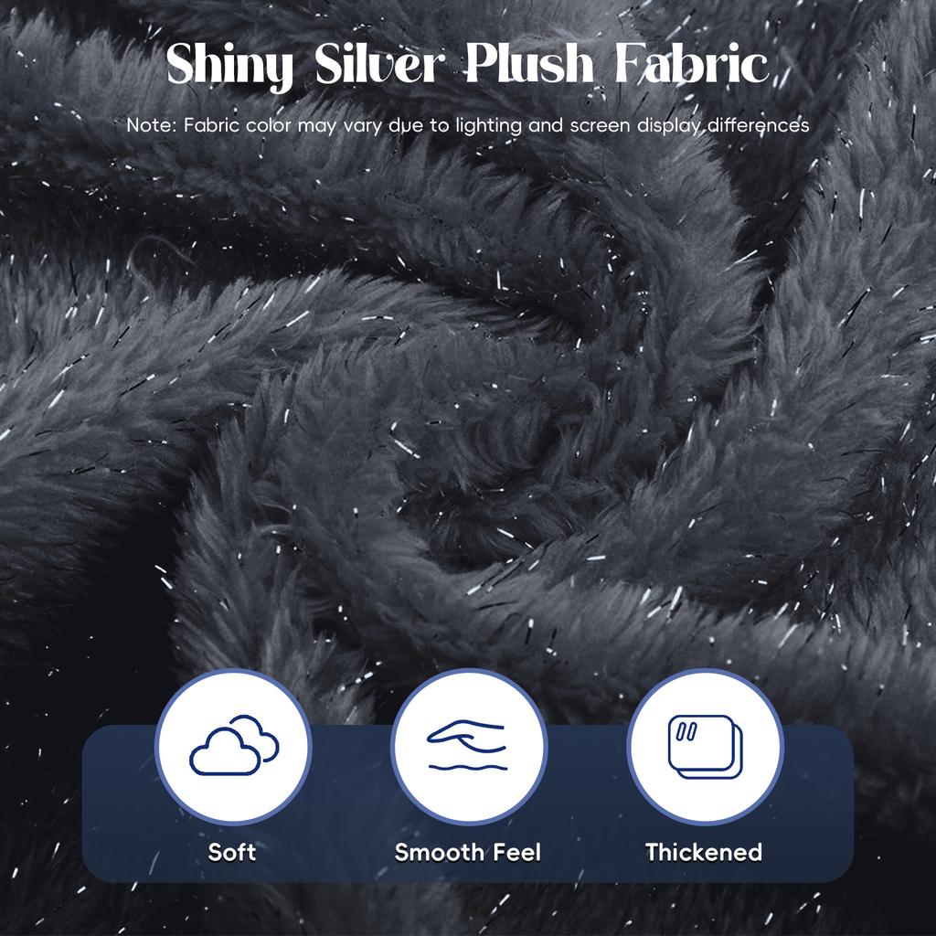 Starry Snow Fox Bean Bag Chair,Bean Bag Sofa,Indoor Soft Fluffy Animal Shaped Bean Bag Seat for Bedroom,Living Room