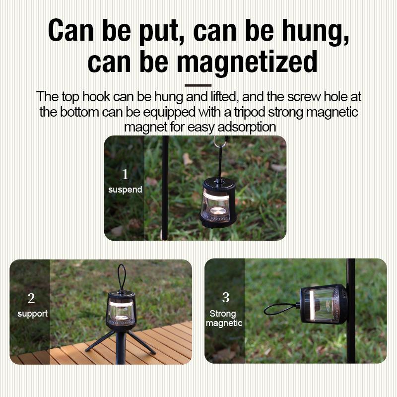 Outdoor Camping Light Ultra-long Endurance Hanging Tent Light Atmosphere Lighting Camping Light Charging Bluetooth Audio Light C
