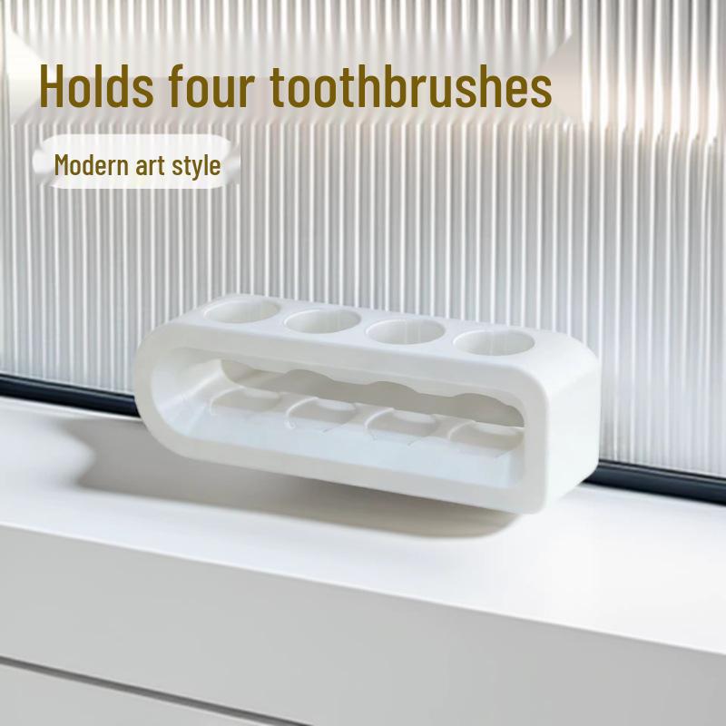 

Modern Art 3D Printed Toothbrush Holder White