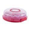 Cake Carrier with Lid Portable Pie Cupcakes for Party Cupcake Picnic Red