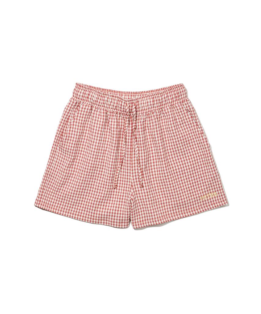 Maineimijeupiteo Peter Check Pajama Shorts - Red