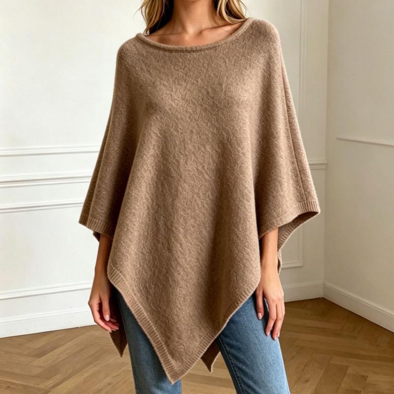 Damen Faux Kaschmir Fledermausärmel Umhang Schal Pullover - Herbst/Winter 2026 Kollektion