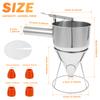 1200 ML Trichterspender Edelstahl Teigspender mit Ständer Cupcake Pfannkuchenteigbereiter zum Backen Küchenzubehör
