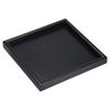 METERXITY Wooden Serving Tray, Square Wooden Decorative Platter, Kitchen Tray, Centerpiece Candle Holder Tray for Home or Cafe Dining (9", Black)