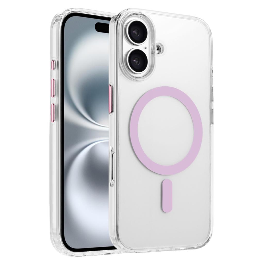 For iPhone 16 Case Compatible with MagSafe Clear PC + TPU Sealed Magnetic Phone Cover