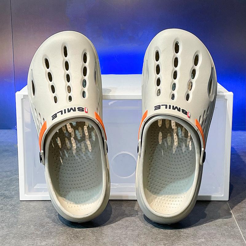 Herre Sandaler med lukket tå, Sklisikre EVA Utendørssko for hagearbeid/strand, Lett Hurtigtørkende Slip-on Fottøy