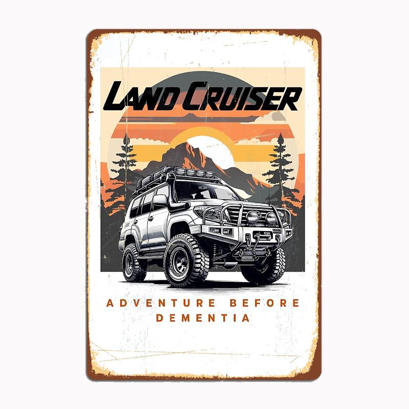 Classics Car Series Best Land Cruiser 4wd Retro Poster Metal Sign Garage Club Indoor Room Wall Decor Custom Tin Home Decor