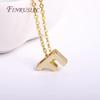 Gold Plated Brass Metal Initial 26 Letters Pendants Pendants Necklace For Women Jewelry Accessories Thin Chain Necklaces Female
