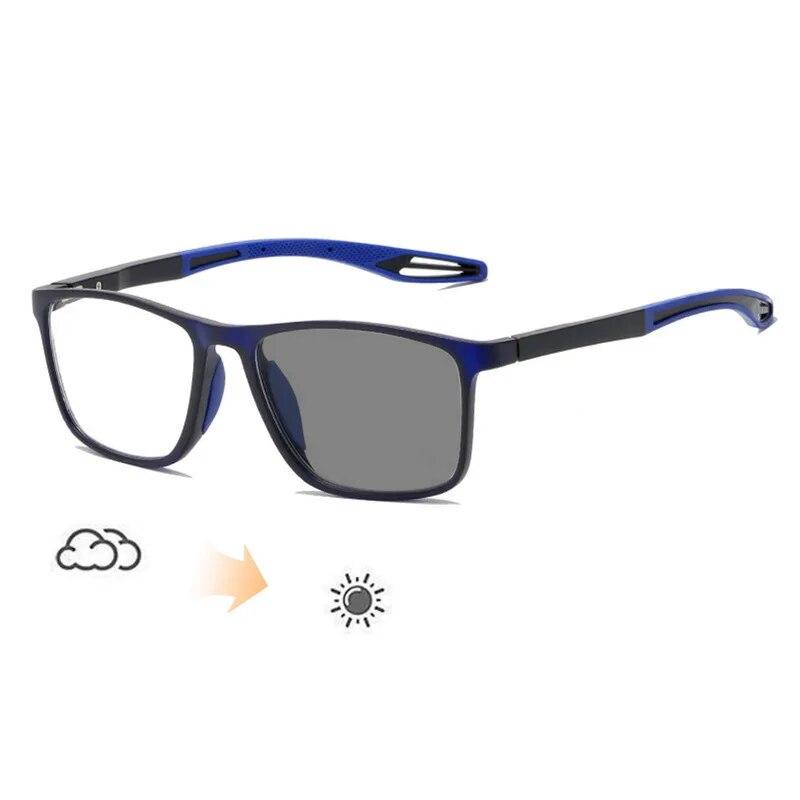 

Фотохромные зеркальные силиконовые синие светоблокирующие квадратные очки для близорукости женские спортивные очки по рецепту 0 -0,5 -0,75 до -6 Myopia 0