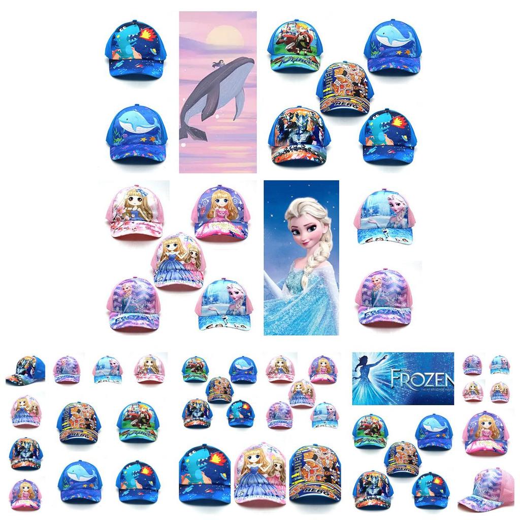 New Cartoon Baseball Cap For Kids Dinosaur Sun Hat With Mesh Shield