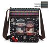 Damen Canvas Umhängetasche - Niedlicher chinesischer Stil, ethnisches Miao-Design, vielseitige gewebte Stoff Schulter- & Handytasche