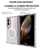 Hinge Protection Transparent Case for Samsung Galaxy Z Fold8, TPU PC Shock Absorbing Foldable Cover-Clear