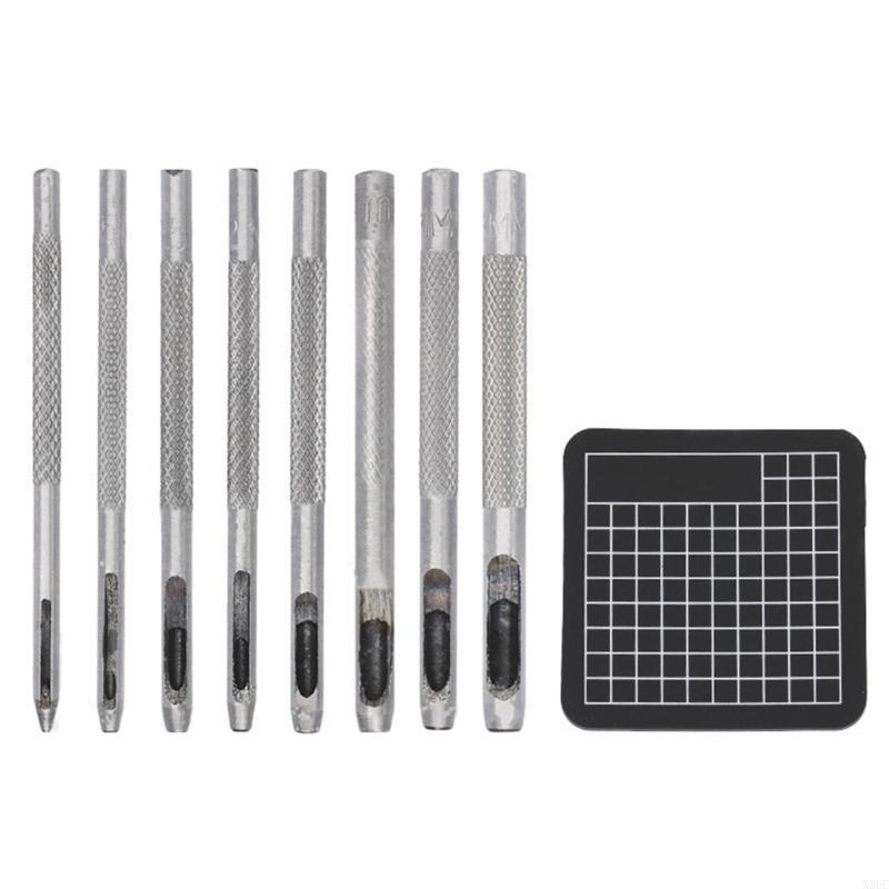 

1-13mm Hollow Set Tool Set Stainless Steel Hole Set Leather Tool for Paper Leather Craft X3UC