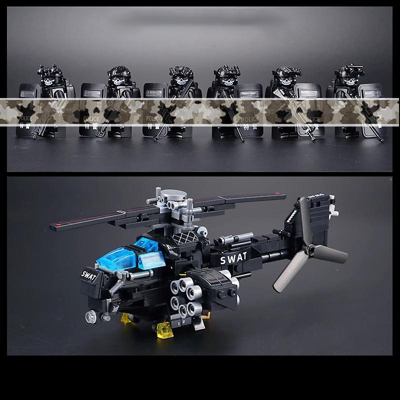 Military Mini Figures Collection Set, Special Forces Camo Commando Building Blocks, Army Role Play Toys Gift for Boys Children