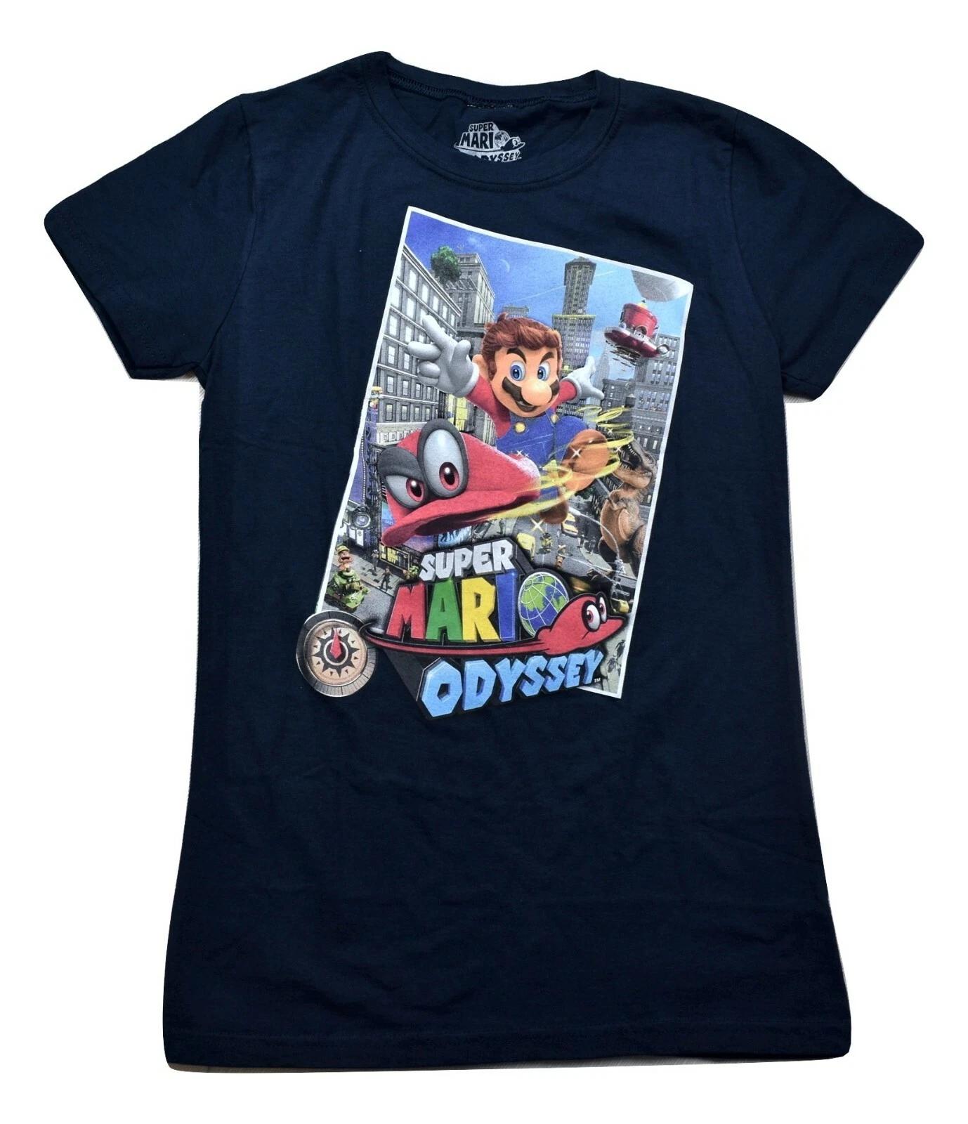 

Bioworld Juniors Nintendo Super Mario Odyssey Navy Tee Shirt New Medium 4XL
