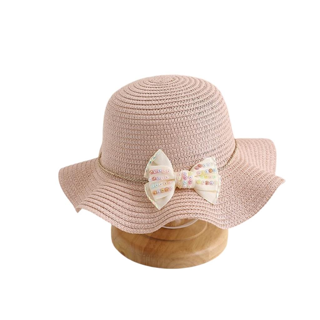 [Misia Luxury] Sun Hat, Hat, Cap, Straw Hat, Kids, Boys, Girls, Children, Summer, Beach, Outdoor, Breathable, Sun Protection, UV Protection, Ribbon,