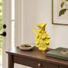 jijijing 3D Printed Fairy Garden Sculpture Vase, Fantasy Flower Pot with Statue, Dual-Use Holder for Desktop Entryway & Creative Gift