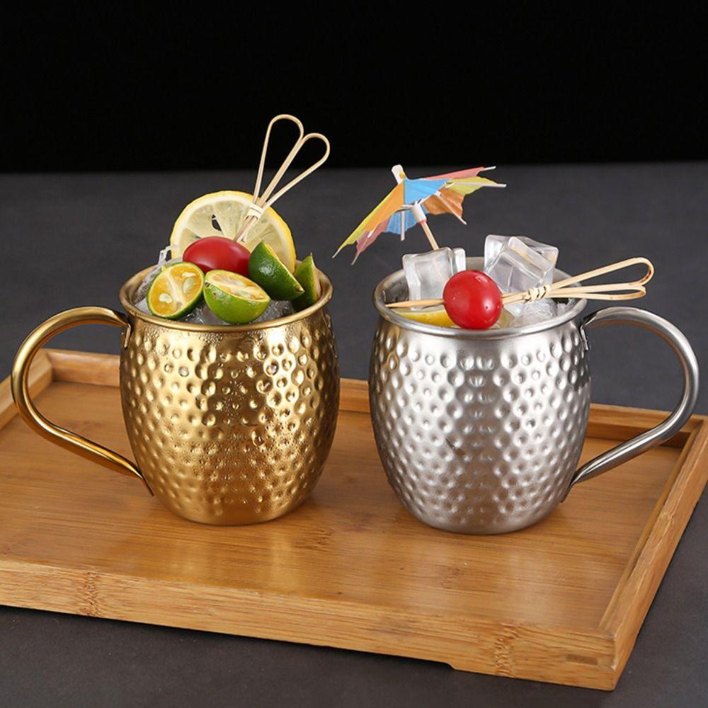 Hammer Muster Moskau Mule Becher Retro Edelstahl Tasse Trinkgeschirr Trinkbecher Küche