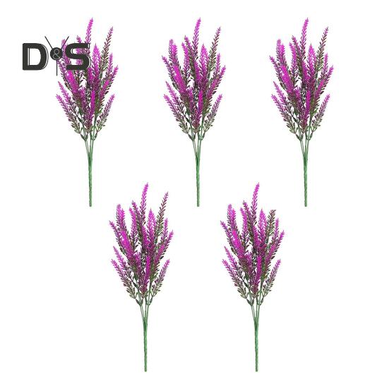 

5шт легкий искусственный лавандовый изысканный полезный имитация зеленого растения свадебный декор пурпурно красный