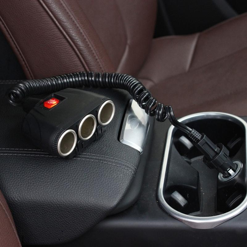 3 Socket Charging Adapter Splitter Car Charger Adapter with Secure Locking Extender Car Charger Adapter for Phone