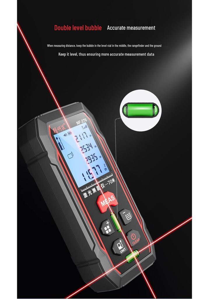 Smart Mouse NF-270 Handheld Red Laser Rangefinder - Infrared Millimeter Measuring Tool