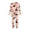 Family Matching Halloween Print Pajama Set Long Sleeve Tops and Pants for Parents and Kids