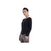SAUCONY Comfortable Casual Sports Long Sleeve Knit Top Women Tops Black SC1220059-2